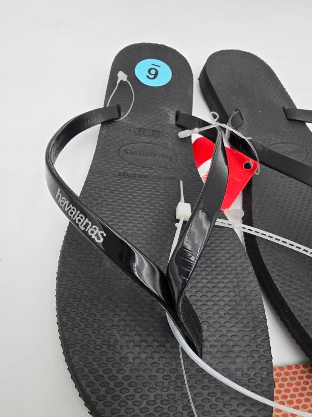 Havaianas You Metallic flip-flop sandals in Black Size 6 - Picture 4 of 8